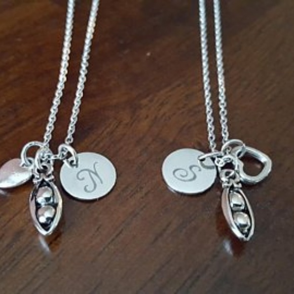 Two Peas in a Pod Stainless Steel Necklace, Set - Picture 6 of 7